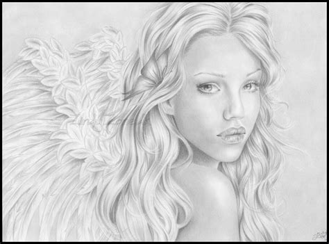 angel sketch drawing|realistic angel drawing.